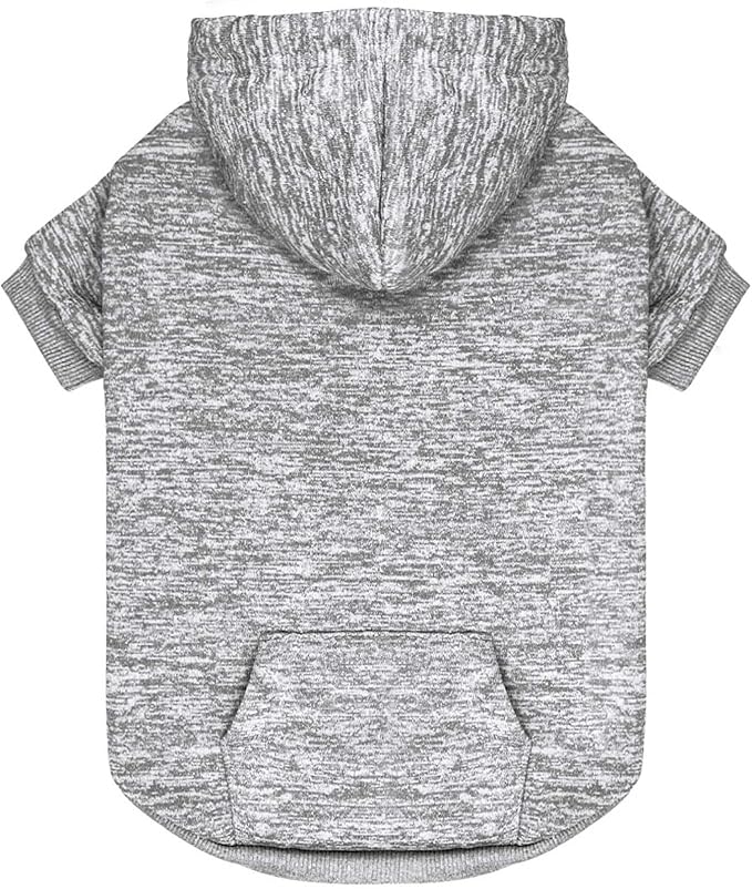 Dog Sweaters for Small Dogs Dog Hoodie Fleece Dog Sweater Soft Dog Clothes Sweatshirt with Pocket Dog Hoodie for Small Dogs Puppy Sweater(Grey&XS)