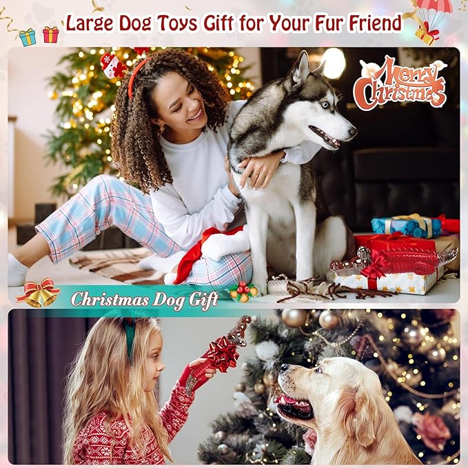 Dog Toys for Aggressive Chewers - Indestructible Dog Toy to Keep Them Busy & Reduce Boredom for Small/Medium/Large Breed