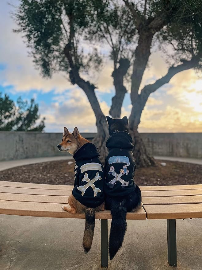 ChoChoCho Woof Designer Dog Hoodies - Art Collection Street Drawstring Hoodies for Small to 5XL Breeds