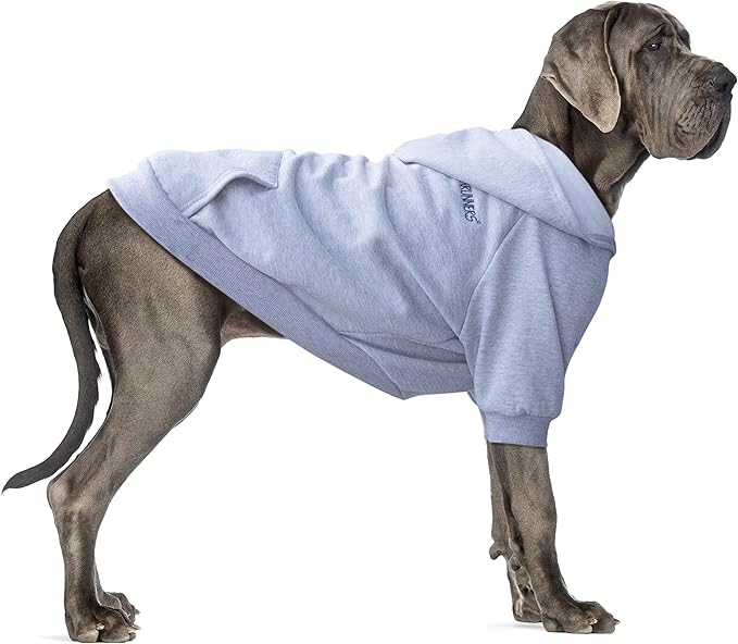 Extra Large Dog Clothes Hoodies Zip Up Sweaters for Big Dogs Labrador Golden Retriever Grey 5XL