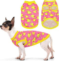Adorable Yellow Duck Dog Shirt: Lightweight Polyester Cartoon Puppy Vest, Small Medium & Large Dog T-Shirt, Summer Pet Clothes, Cute Dog Apparel, Breathable Dog Tank Top Pink M