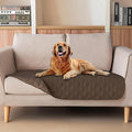 gogobunny 3X Stronger Waterproof Pet Blanket, Scratch Proof Furniture Protector for Dogs Cats, Reversible Cover 32x53 Inch, Dark Chocolate