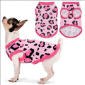 Adorable Pink Leopard Dog Shirt: Lightweight Polyester Cartoon Puppy Vest, Small Medium & Large Dog T-Shirt, Summer Pet Clothes, Cute Dog Apparel, Breathable Dog Tank Top XL