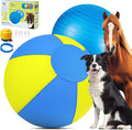 Herding Ball for Dogs and Horses - 25" Jolly Ball for Dogs, Agility Training Equipment, Herding for Australian/German Shepherd, Improved Bite-Resistant, Reinforced Sewing Dog Toys - Blue Large