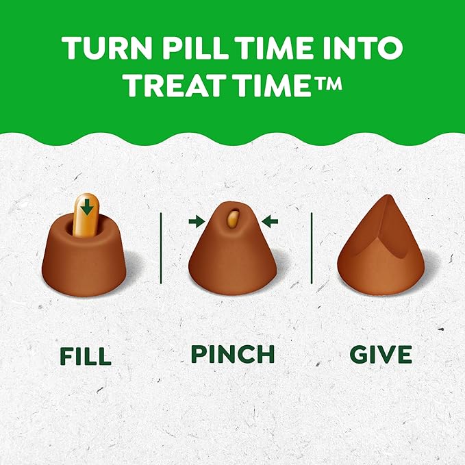 Greenies Pill Pockets for Dogs Large Size, Soft Dog Treats, Cheese Flavor, 7.9 oz. Pouch (30 Treats)