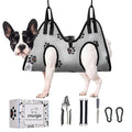 Dog Grooming Hammock for Medium Dogs – Dog Restraint for Nail Trimming with Pet Nail Clipper – Dog Sling for Grooming, Dog Hammock for Nail Cutting & Grooming Harness (Legs Spacing:11-14”)/Max W:45lb)