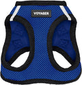 Best Pet Supplies Voyager Step-in Air Harness - All Weather Mesh, Reflective, No Pull Harness for Dogs, Cats - Secure with Hook & Loop Fastener, Buckle, Double D-Rings - Royal Blue/Black Trim, M