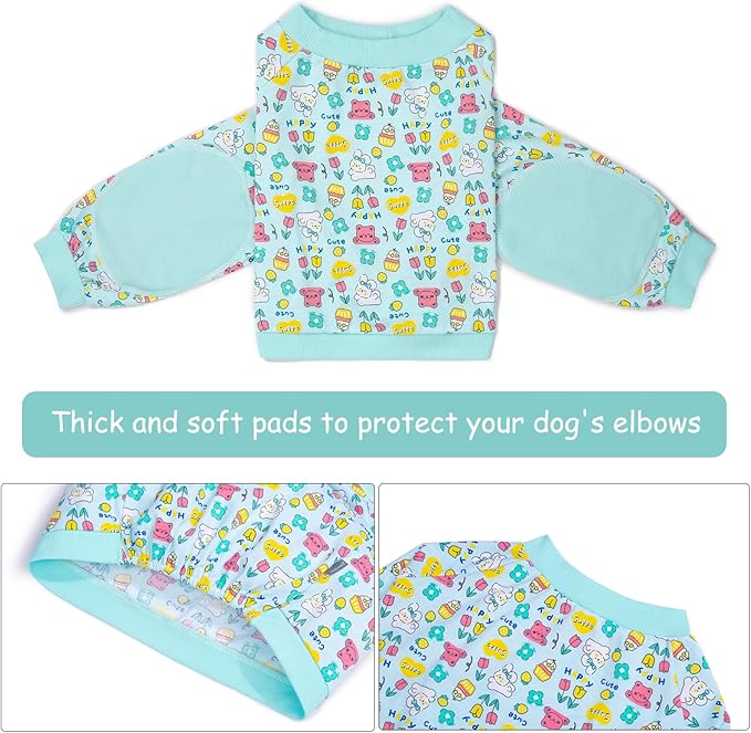 Dog Recovery Shirt for Front Legs, Dog Elbowpads Sleeve Protect Dogs Elbows Arms,Stop Licking Joints After Surgery, Help with Injury Healing Covers The Wound, Cone Alternatives (Blue, 7XL)