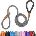 lynxking 5 FT Dog Leash Slip Lead 2 Pack Strong Heavy Duty Braided Dog Training Leash No Pull Training Lead Leashes for Medium Large and Small Dogs