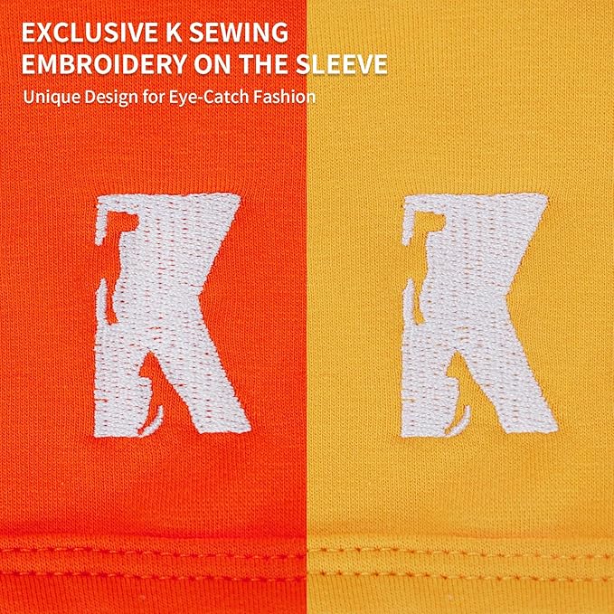 Koneseve Dog Shirts Breathable Cotton Dog Clothes Stretchy T-Shirt for Small Medium Large Dogs Cat Shirt Soft Puppy Outfit Kitten Apparel Pet Pullover Tee Blank Sweatshirt 2-Pack Yellow & Orange 5XL