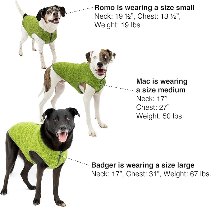 Kurgo Core Sweater - Cold Weather Dog Outfit - Cozy Knit Fleece Layer - Adjustable Neck Dogwear - Reflective Accents - Machine Washable Gear - Heather Red - Small