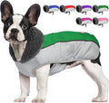 Dog Coat, Waterproof Ripstop Dog Winter Jacket with Leash Hole, Reflective Adjustable Warm Pet Fleece Snow Sweater for Small Medium Large Dogs - Green, 2XL