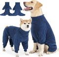 Dog Winter Coat, Warm Fleece Dog Jacket, Windproof Pullover Jumpsuit, Full Body Pajamas Onesie, Cold Weather Clothes for Medium Large Dog(Mediuml,NavyBlue)