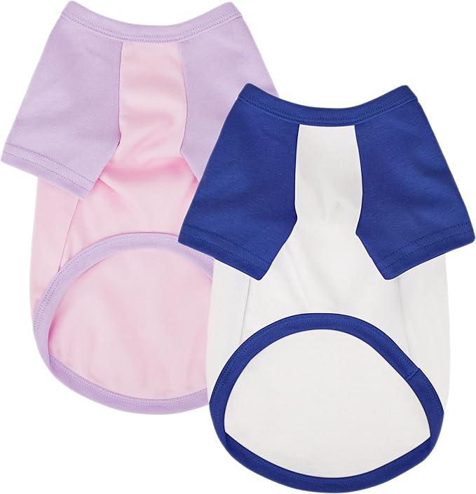 Stylish 2PCS Color Block Dog Shirt: Premium Polycotton Blend, Comfortable, Breathable, and Wrinkle-Resistant. Perfect Apparel for Small, Medium, & Large Dogs, a Must-Have for Pet Lovers XL