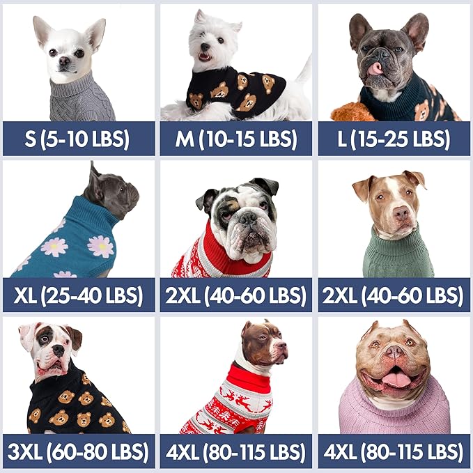 Spark Paws Knit Dog Sweater – Ultra Soft Warm Winter Dog Sweater for Small, Medium & Large Dogs – Stretch Fit Pet Sweater for French Bulldog, Pitbull, Girl & Boy Dogs Jacket, (Pink Cableknit, 4XL)