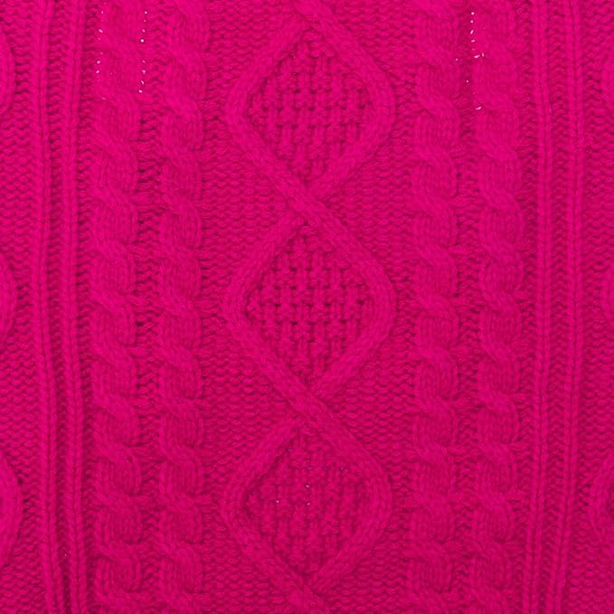 BINGPET Thermal Knitted Dog Sweater for Small Medium Large Dogs,Winter Dog Cat Coat Warm Sweartershirts Outfits,Classic Cable Knit Turtleneck Pullover Dog Jumper Coat Warm Sweartershirts(Rosered,S)