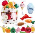 Nocciola Dog Squeaky Toys, Plush Small Dog Toys for Dogs, Stuffed with Squeakers,12 pcs Puppy Toys with a Carrying Bag for Small Medium Size