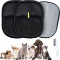Pet Hair Removal Gloves, Electrostatic Pet Hair Grooming Gloves for Dog & Cat, Reusable for Carpet, Clothing,Furniture,Clothing, Couch,Bed,Curtain-4 PCS