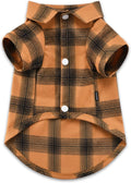 Koneseve Dog Shirt Plaid Dog Clothes for Small Dogs Boy Girl Cat Clothes Soft Puppy Outfit Adorable Pet T-Shirts Kitten Grid Costume Apparel Thanksgiving Christmas Clothing (Yellow; 3XL)