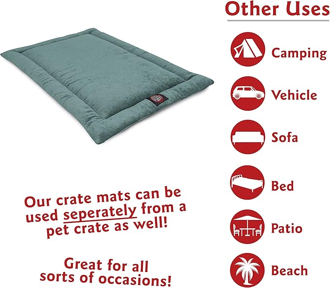 42" Villa Azure Blue Crate Dog Bed Mat By Majestic Pet Products