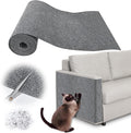 Cat Scratch Furniture Protector - 78.7" x 13.8" Trimmable Self-Adhesive Cats Claws Scratch Pads, DIY Cat Climbing Couch Protector for Scratch Post Cat Tree Replacement Indoor (Light Gray)