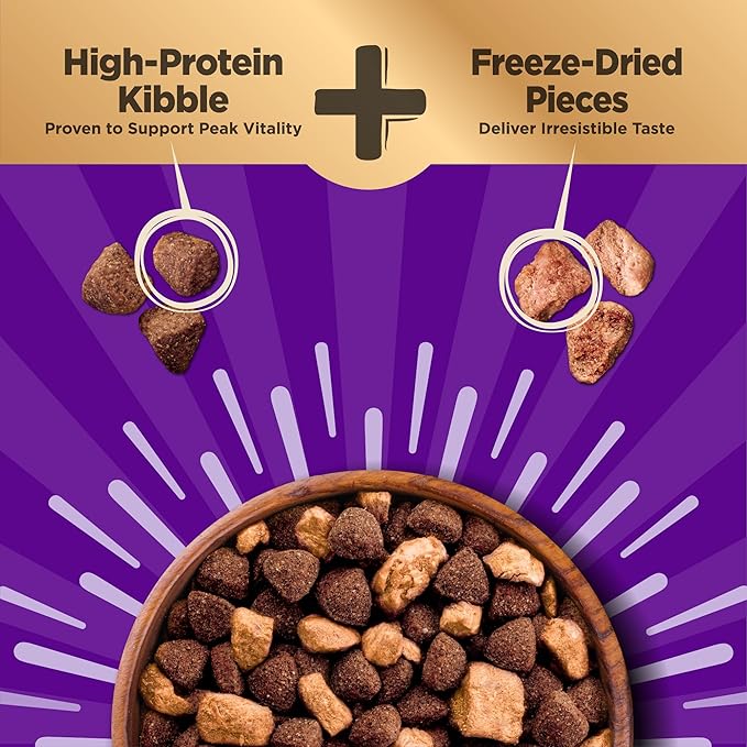 Wellness CORE+ Dry Dog Food with Freeze Dried Pieces, Wholesome Grains, High Protein, Natural, Original Turkey & Chicken Recipe, (4-Pound Bag)