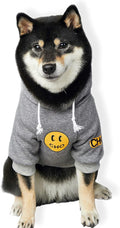 ChoChoCho Smiley Dog Hoodie Stylish Dog Clothes Smiley Face Sweater Cotton Sweatshirt Fashion Outfit for Dogs Cats Puppy Small Medium Large (XX-Large, Grey)