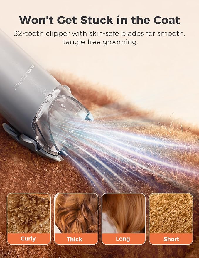 Dog Grooming Kit, FurEase Dog Grooming Vacuum with Dog Clippers for Grooming, 13000Pa Powerful Dog Vacuum for Shedding Grooming with 5 Pet Grooming Tools