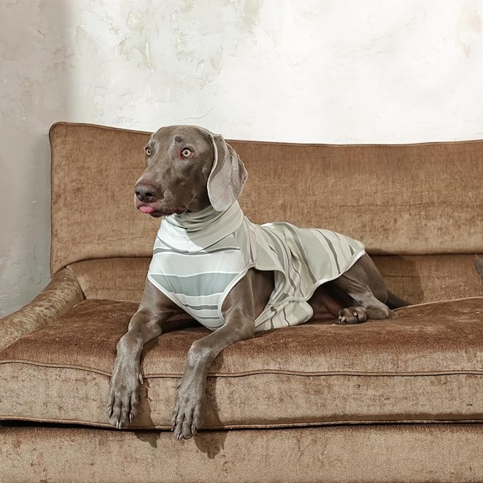ROZKITCH Dog Fleece Shirt, Stretch Fleece Pullover Sweater & Turtleneck Sleeveless Vest, Sweatshirt Winter Jacket Tank Top, Cozy Vest to Keep Warm for Large Breed Dogs ShallowCoffee 3XL