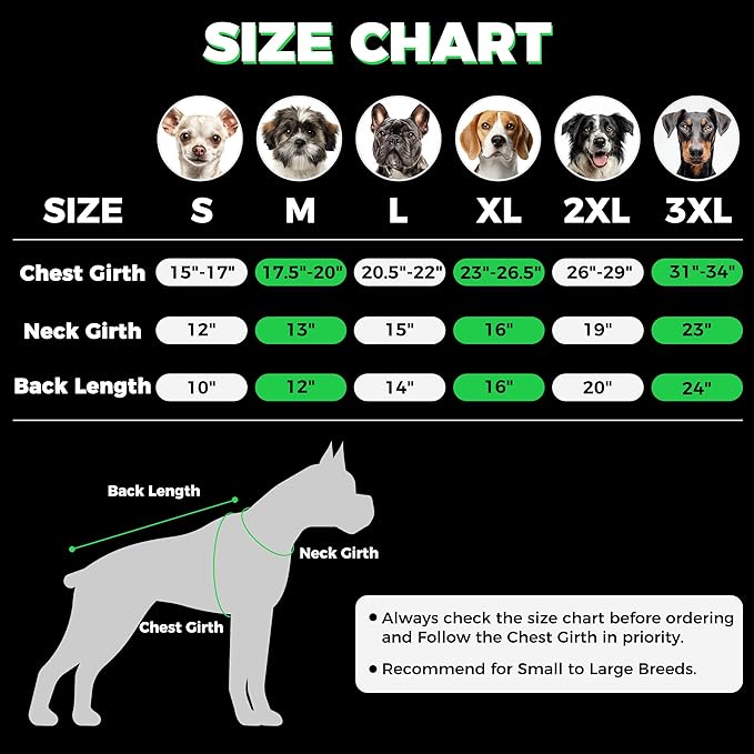 Dog Coat, Warm Winter Dog Waterproof Jacket for Medium Dogs, Fleece Lined Adjustable Dogs Coats Cold Weather Windproof Doggie Snowsuit with Leash Hole, Green X-Large