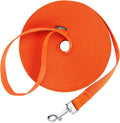Siumouhoi Dog/Puppy Obedience Recall Training Agility Lead - 15ft 20ft 30ft 40ft 50ft Training Leash - Great for Play, Camping, or Backyard - Orange 50ft