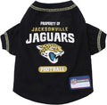 NFL Jacksonville Jaguars Dog T-shirt Medium. - Licensed Shirt for Pets Team Colored with Team Logos- Premium Stretchable Materials for the comfort of your Dog & Cat
