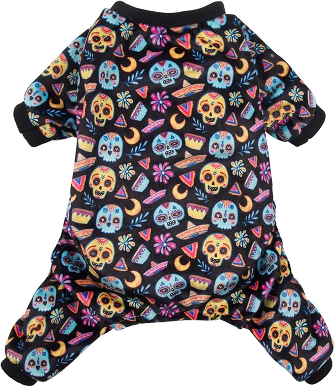 CuteBone Small Dogs Outfit Soft Puppy Onesies Pjs Halloween Dog Pajamas Pet Coat Cat Apparel Comfy Doggie Jumpsuit Bodysuit for All Seasons P73XL