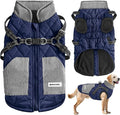 Mosucoirl Warm Dog Coats Pet Clothes, Waterproof Dogs Jacket Reflective Pet Outfits Winter Dog Cold Weather Coat Cozy Snow Jackets Vest for Small Medium Large Dogs Puppy Doggie (NavyBlue, XS)