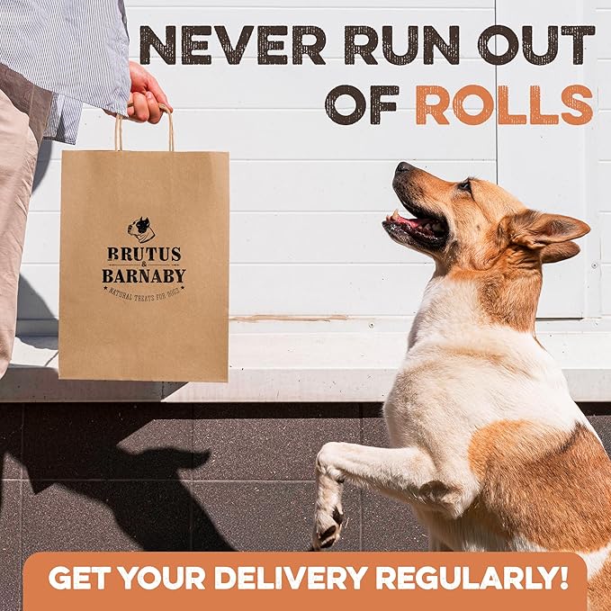 Premium Beef Cheek Rolls for Dogs 10-12" - (5-Pack), Peanut Butter Flavored Long Lasting, Safe & Natural Rawhide Alternative Chews, Ideal for Large Dogs & Aggressive Chewers, Supports Dental Health