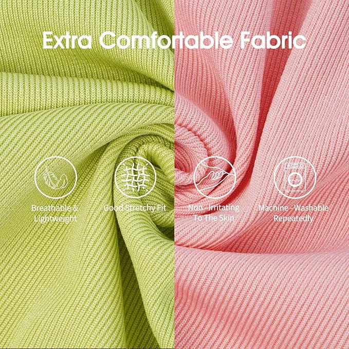 IECOii 2 Pack Sleeveless Dog Tees Shirt | Comfortable & Lightweight Fabric, Easy On/Off for Active Dogs, Pink+Green, L