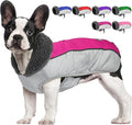 Dog Coat, Waterproof Ripstop Dog Winter Jacket with Leash Hole, Reflective Adjustable Warm Pet Fleece Snow Sweater for Small Medium Large Dogs - Rosy Red, XL