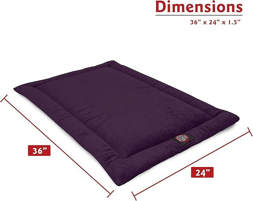 36" Villa Aubergine Purple Crate Dog Bed Mat By Majestic Pet Products