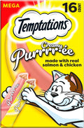 Temptations Creamy Puree Variety Pack of Squeezable Cat Treats, 0.42 oz. Tubes, 16 Count