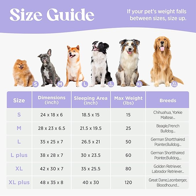 LE SURE Cute XL Dog Beds, Orthopedic Waterproof Dog Bed for Extra Large Dogs, High Back Non-Slip Bottom and Egg-Crate Foam Big Pet Couch Sofa with Washable Removable Cover, Hazel