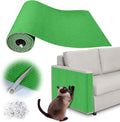 Cat Scratch Furniture Protector - 78.7" x 13.8" Trimmable Self-Adhesive Cats Claws Scratch Pads, DIY Cat Climbing Couch Protector for Scratch Post Cat Tree Replacement Indoor (Green)