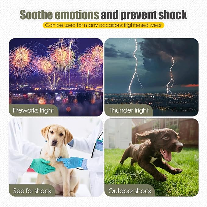 Dog Anxiety Vest,Pet Calming Hoodie Breathable Dog Anti-Anxiety Jacket for Thunder Fireworks and Separation,Green XXXL