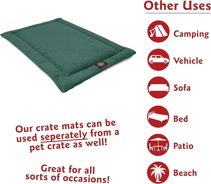 Majestic Pet Dog Crate Mat - Machine Washable Soft Plush Pet Bed Pad for Crates & Kennels USA Crated 24"x18" Villa Marine