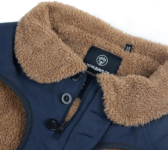 Sedona Dawn Dog Winter Jacket with Sherpa Fleece Lined Canvas for Medium and Large Breeds - Cold Weather Coat (50 (S))