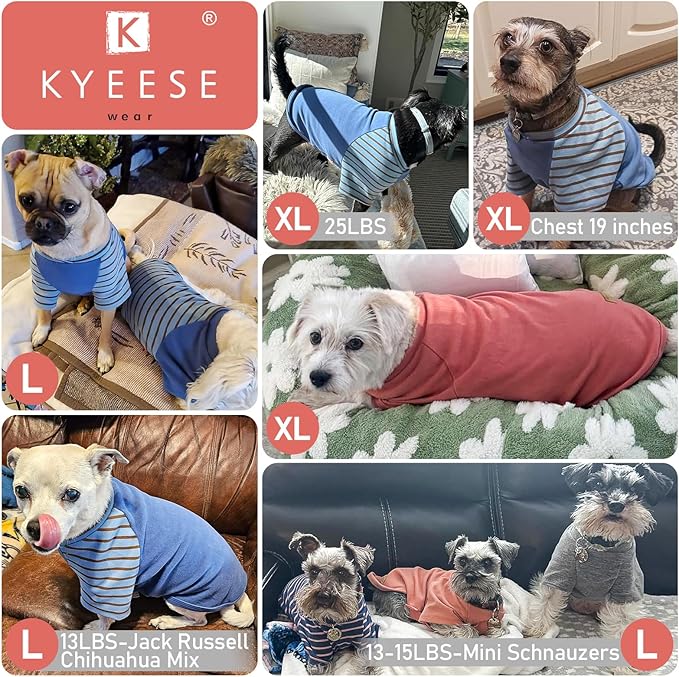 KYEESE 2Pack Dog Sweater Comfy Dogs Sweatshirt Lightweight Dog Sweaters for Small Dogs Male Stretchy Cat Sweaters Soft Cat Clothes Pullover Pet Coat Pet Fleece Sweater with Sleeves for Cold Weather