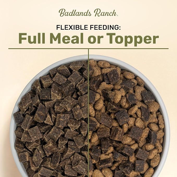 BADLANDS RANCH - Superfood Complete, Air-Dried Adult Dog Food - High Protein, Zero Fillers, Superfood Nutrition by Katherine Heigl (11.5 oz. Wild Fish and Turkey Formula)