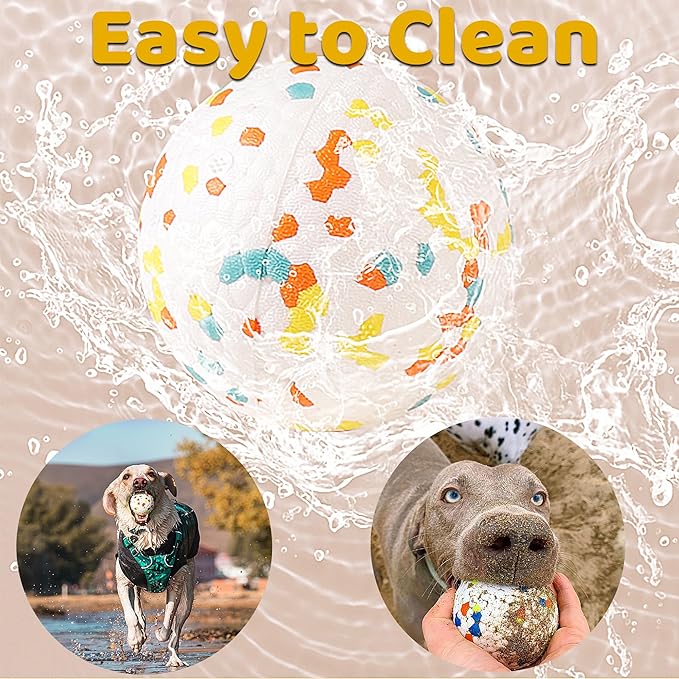 Dog Balls, Indestructible Dog Toy Ball for Aggressive Chewers, Durable High Elasticity Interactive Ball for Training Dog Catch and Fetch, Large Medium Small Dog and Puppies(Blue, 2.5in, 1pcs)