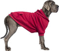 Extra Large Dog Clothes Hoodies Zip Up Sweaters for Big Dogs Labrador Golden Retriever Puppy Red 2XL