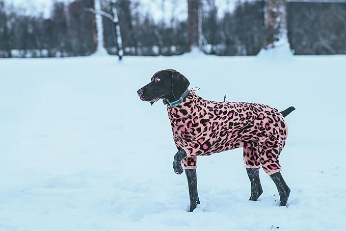 ROZKITCH Camo Winter Dog Coat, Pet Windproof Warm Cold Weather Jacket Vest with Luminous Zipper, Jumpsuit Apparel Outfit Clothes for Small Medium Large Dog L-Pink XL
