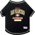 NFL San Francisco 49ers Dog T-shirt X-Small. - Licensed Shirt for Pets Team Colored with Team Logos- Premium Stretchable Materials for the comfort of your Dog & Cat